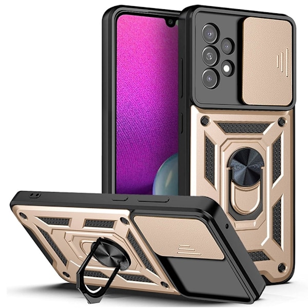 Samsung Galaxy A33 5G mobilskal med ett stativ - Guldfärgat Guld