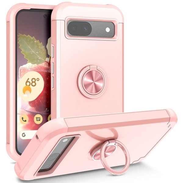 Google Pixel 8a skal med stativ - Roséguld Rosa