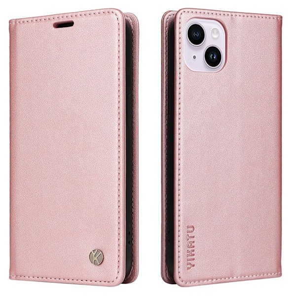 YIKATU iPhone 15 Plus fodral - Roséguldfärgat Rosa