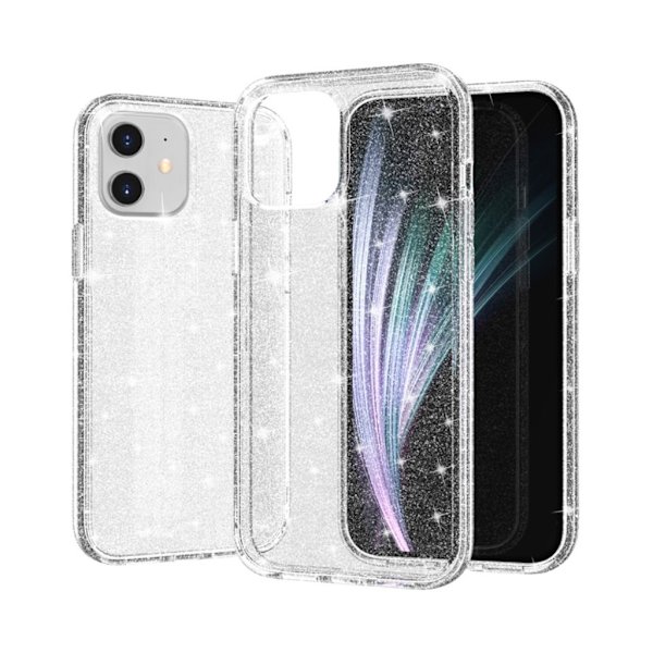 iPhone 12 Mini Skal Glitter - Silver Silver