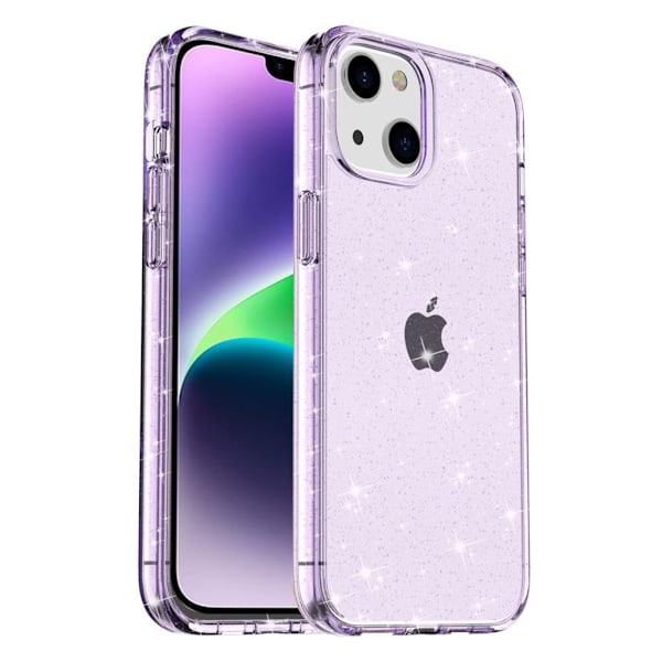 Glittrande iPhone 15 Plus skal - Lila Lila