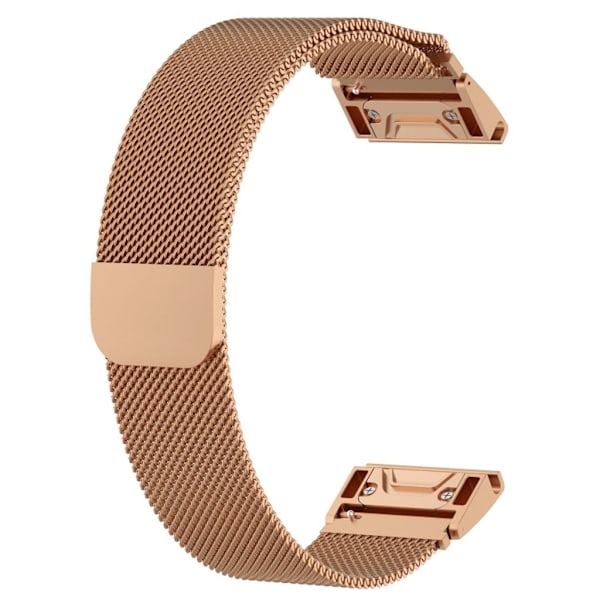Garmin Fenix 7/Fenix 6 Milanese Klockarmband - Roséguld Rosa