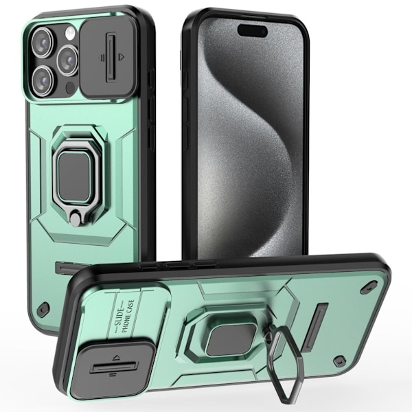 iPhone 16 Pro Max Skal med ring - Grön Grön
