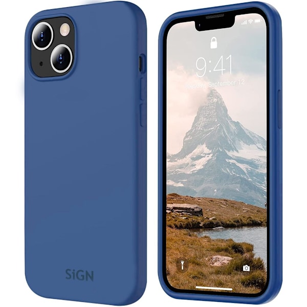 SiGN Liquid Silicone skal till iPhone 15 plus - Blå Blå