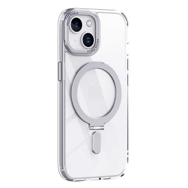 IPhone 15 Plus skal med ett stativ - Transparent Transparent