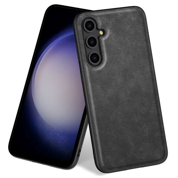 Samsung Galaxy A16 Skal med konstläder - Svart Svart