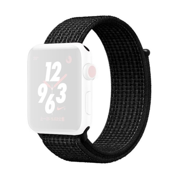 Apple Watch 7/8/9 41mm etc Sport Loop Klockarmband - Svart Svart