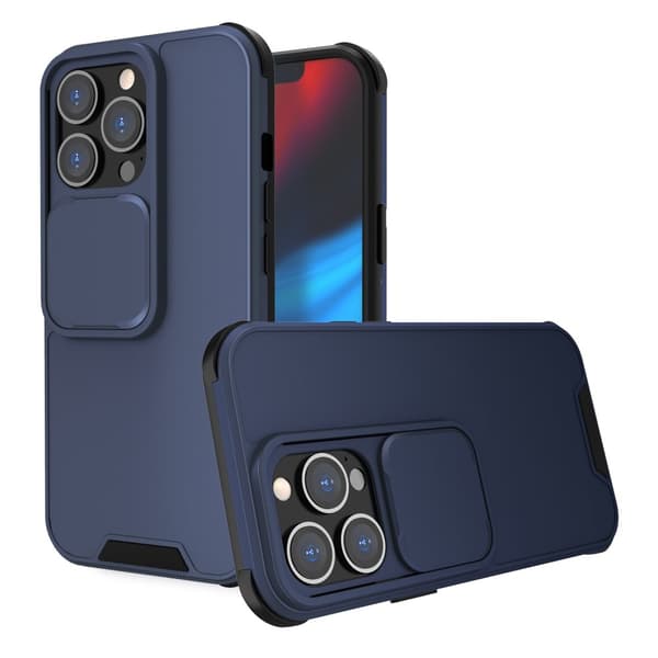 Shockproof Skal med Kameraskydd för iPhone 13 Pro - Blå Blå