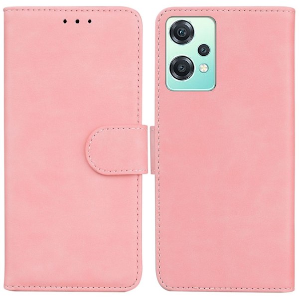 OnePlus Nord CE 2 Lite 5G Solid Color Premium Plånboksfodral - Rosa Rosa