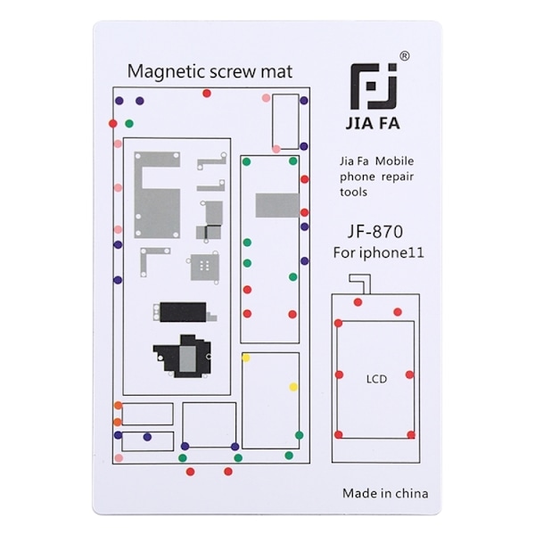 JIAFA JF-870 Magnetisk Skruvmatta för iPhone 11
