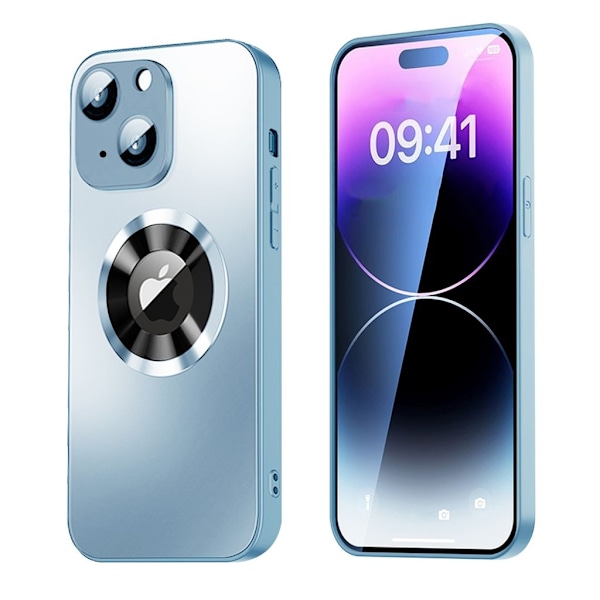 SiGN Magnetiskt Skal iPhone 15 Plus med linsskydd och logo view - Blå Blå