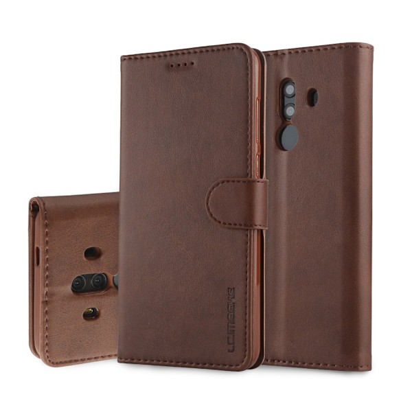 LC.IMEEKE Plånboksfodral för Huawei Mate 10 Pro - Mörkbrun Brun