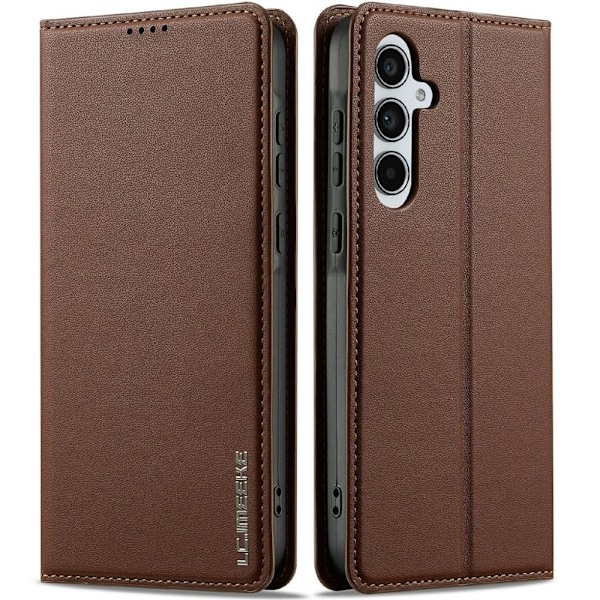 LC.IMEEKE Samsung Galaxy S25 Plus Plånboksfodral - Brun Brun