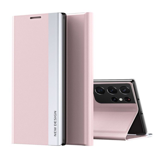 Vikbart Samsung Galaxy S21 Ultra 5G fodral med ett stativ - Rosé Guld