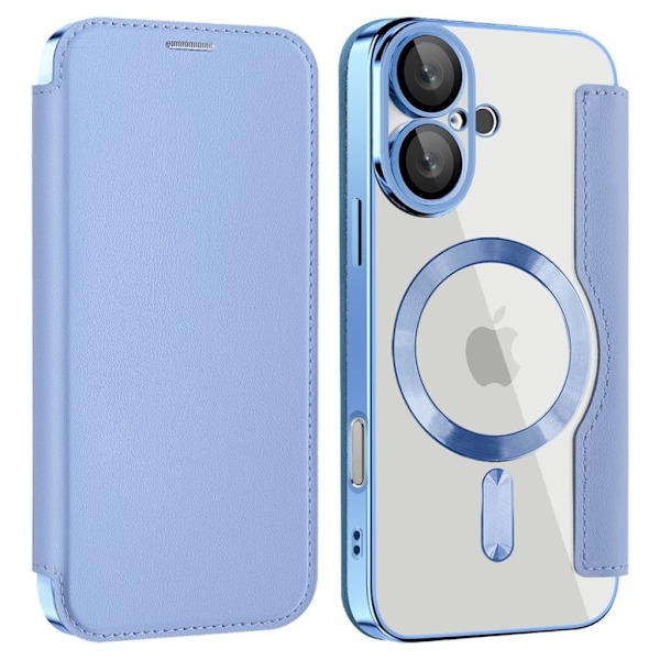 iPhone 16 Fodral med Kortplatser - Ljusblå Blå