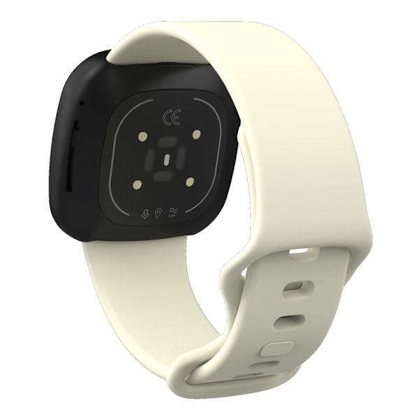 Mjukt Fitbit Versa 4/ Sense 2 klockarmband - Benvitt Vit