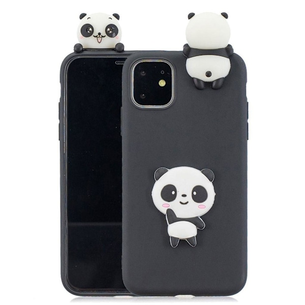 3D iPhone 11 skal - Svart/Panda Svart