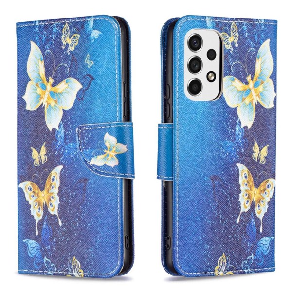 Samsung Galaxy A53 5G premium plånboksfodral - Golden Butterfly Golden Butterfly