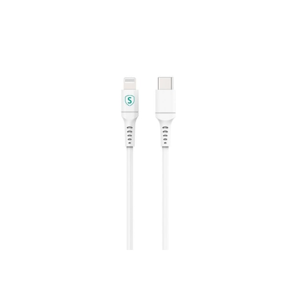 SiGN USB-C till Lightning-kabel 1m, MFi, 3A, 60W - Vit Vit