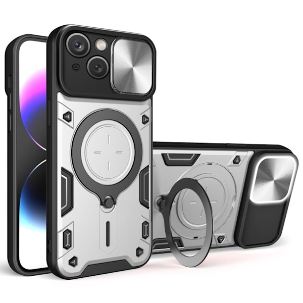 Roterbart iPhone 15 skal - Silverfärgat Silver