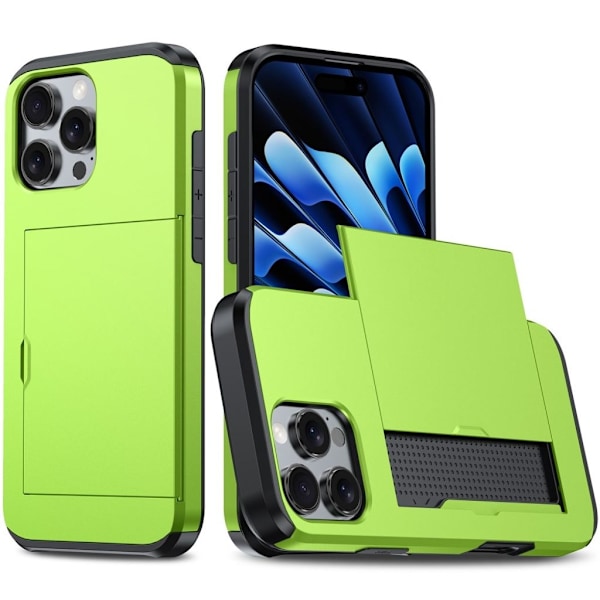 iPhone 16 Pro Max Skal med kortplats - Grön Grön