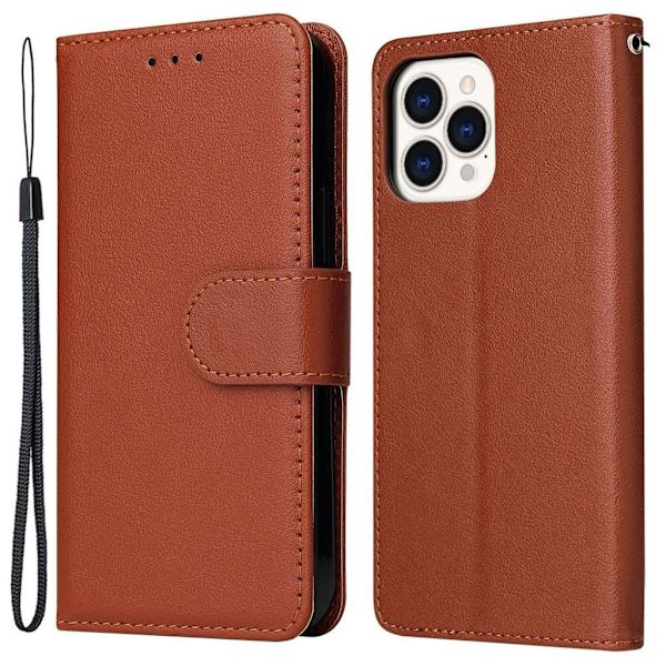 iPhone 11 Pro Max Plånboksfodral med Stativ – Brun Brun