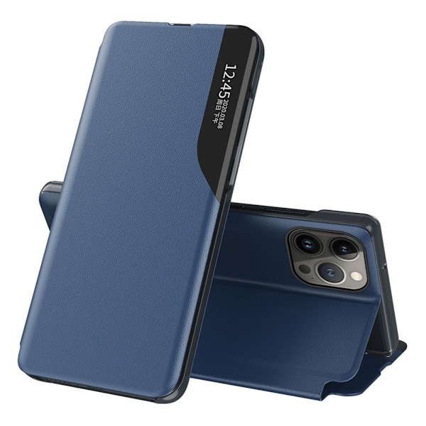 iPhone 15 Pro Max Fodral med Fönsterdesign - Blå Blå