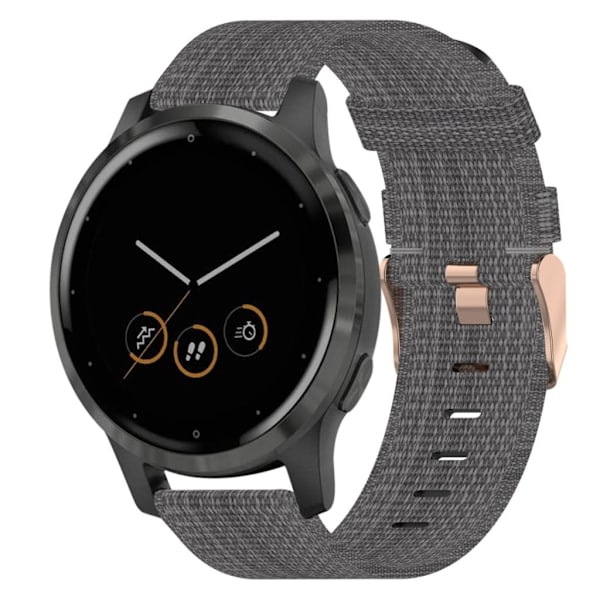 Garmin VivoActive 4S Klockarmband i nylon - Mörkgrå grå
