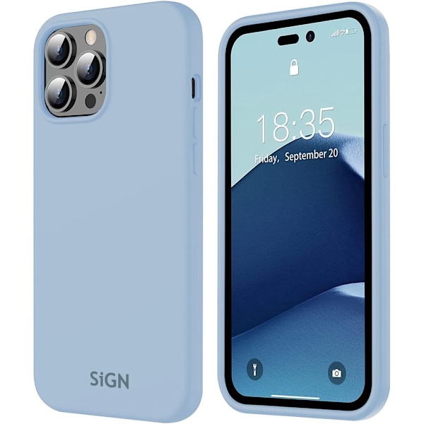 SiGN Liquid Silicone skal till iPhone 14 Pro - Blå Blå