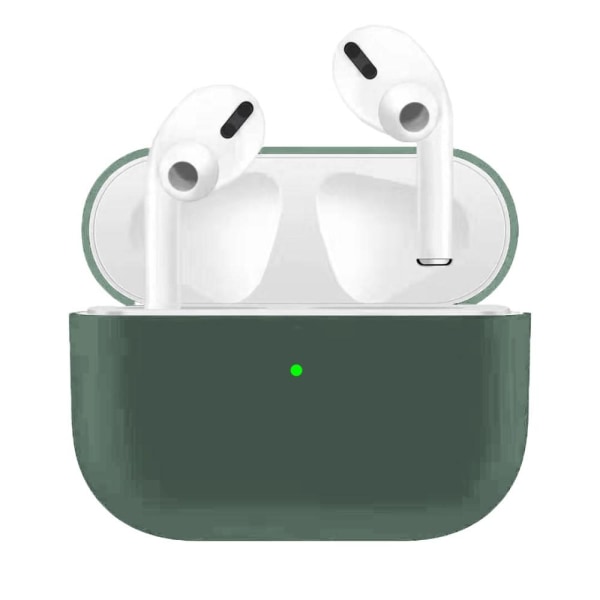 Ultra-slim Silikonfodral till Laddningsetui för Apple AirPods Pr Grön