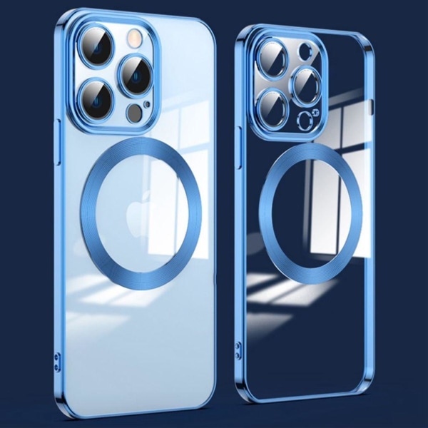 iPhone 14 Pro Max Magnetic Charging Anti-fall Skal - Marinblå Blå