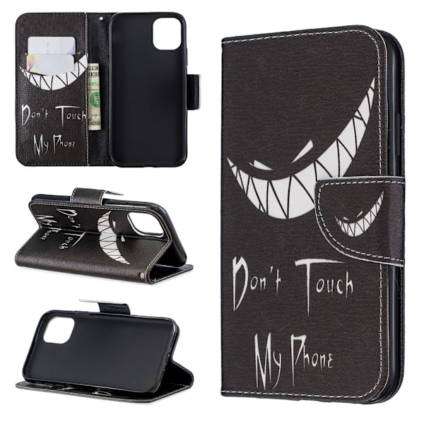 Printing Style Plånboksfodral för iPhone 11/XR - Dont Touch Dont Touch