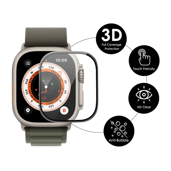 ENKAY HAT-PRINCE Apple Watch Ultra / Ultra 2 49mm PMMA Full Coverage Skärmskydd