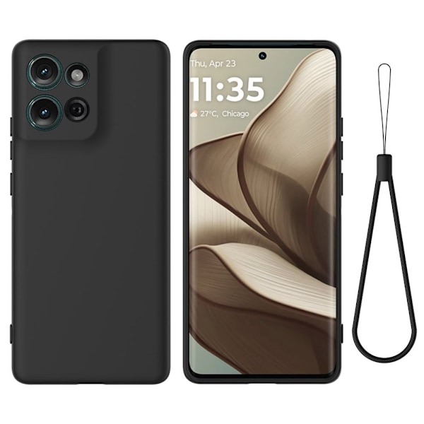Motorola Moto G75 5G Skal med Handgrepp - Svart Svart