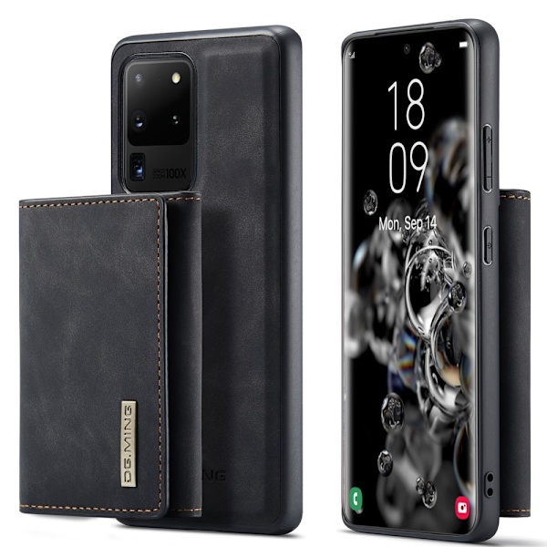 DG.MING M1 Series 2-i-1 Plånboksfodral till Samsung Galaxy S20 Ultra - Svart Svart