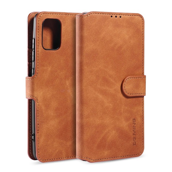 DG.MING Retro Plånboksfodral för Samsung Galaxy A71 - Brun Brun