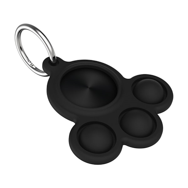 Cat Paw Nyckelring Skal för Apple AirTag - Svart Svart