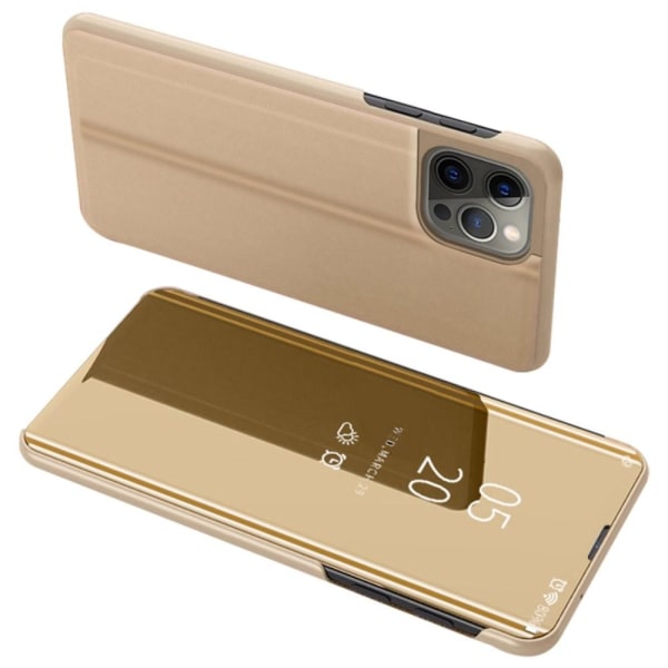 iPhone 14 Pro Protective View Window Fodral - Guld Guld