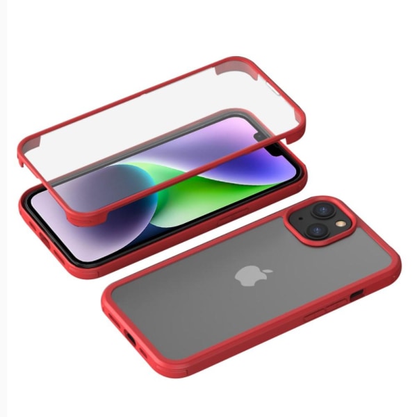 iPhone 14 Plus 2-in-1 Skal & Skärmskydd - Rött Red