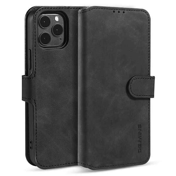 DG.MING Retro Plånboksfodral för iPhone 13 Pro - Svart Svart