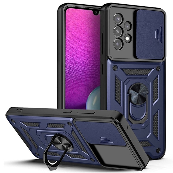 Samsung Galaxy A33 5G mobilskal med ett stativ - Blått Blå