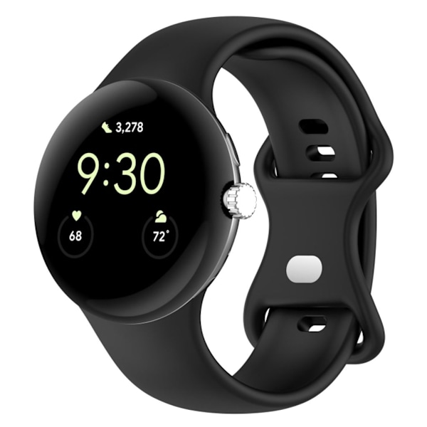 Google Pixel Watch 3 45mm Klockarmband i silikon - Svart Svart