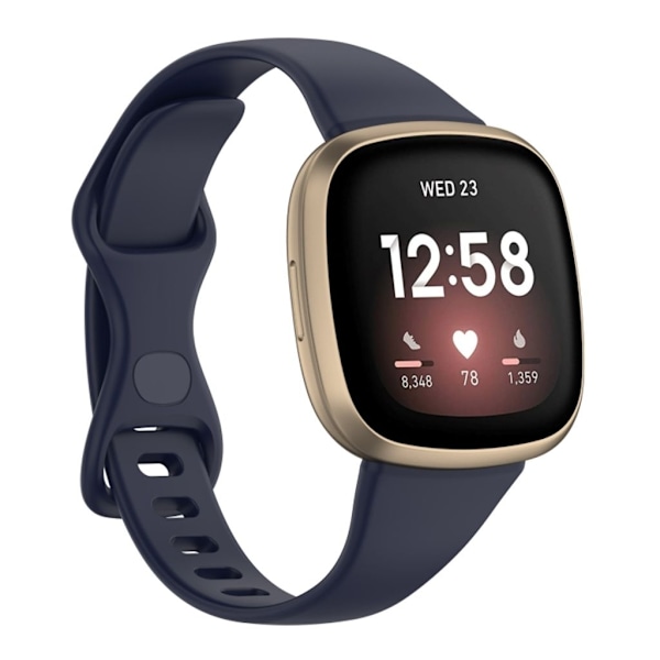 Bekvämt Fitbit Versa 4/ 3 band - Mörkblått Mörkblå