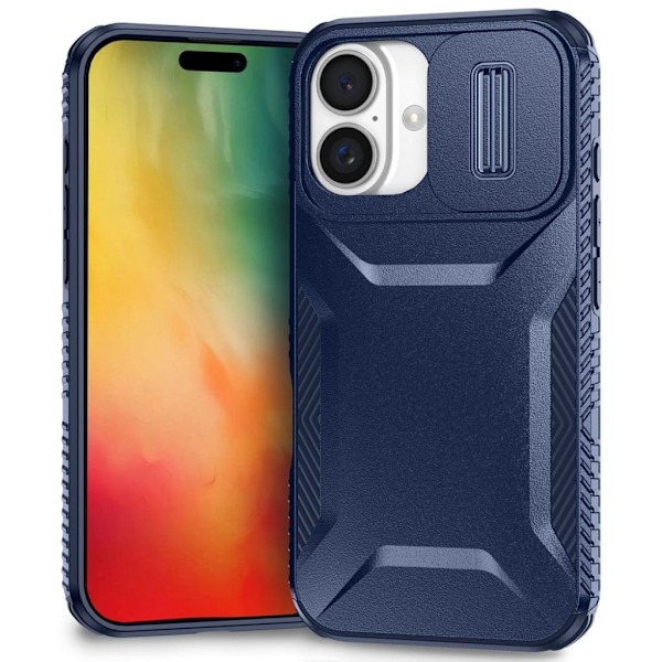 iPhone 16 Camshield Skal - Blå Blå