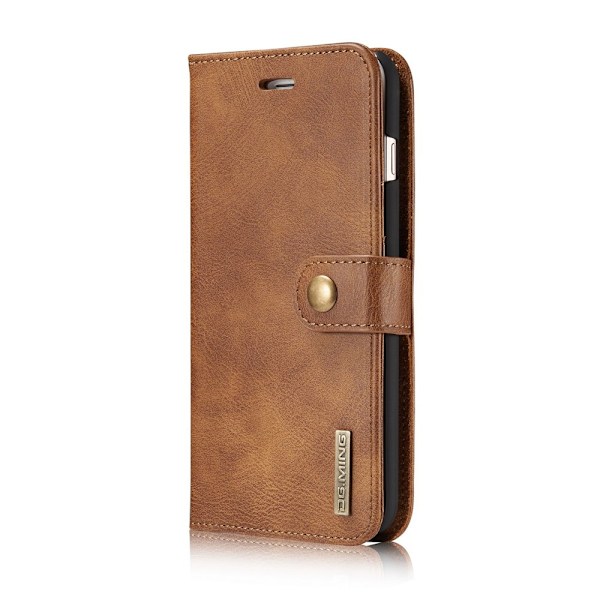 DG.MING Plånboksfodral 2-i-1 Split Leather för iPhone 7/8 Plus - Brun Brun