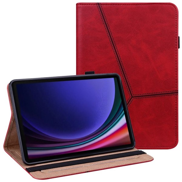 Samsung Galaxy Tab S10 / S9 / S9 FE / S10 FE Fodral med Kortfack - Röd Röd