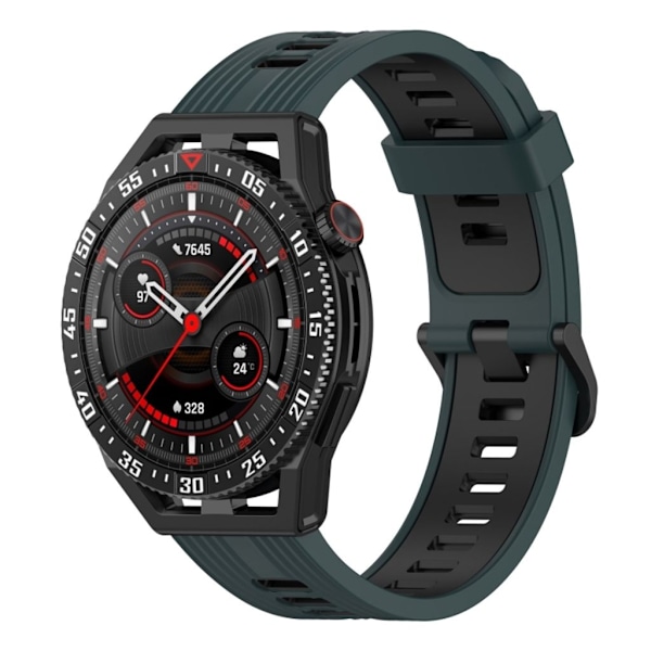 Garmin Venu 2 Tvåfärgat klockarmband i silikon - Grön/Svart Svart