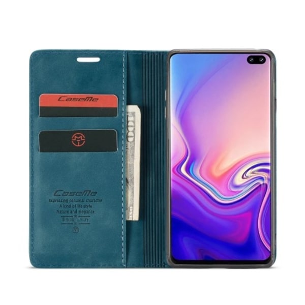 CASEME Plånboksfodral för Samsung Galax S10 - Blå Blå