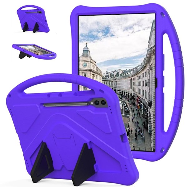 Samsung Galaxy Tab S10 Ultra Skal med Handgrepp - Lila Lila