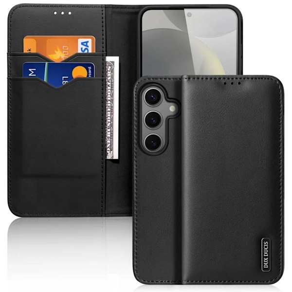 DUX DUCIS Samsung Galaxy S25 Plus Plånboksfodral i läder - Svart Svart